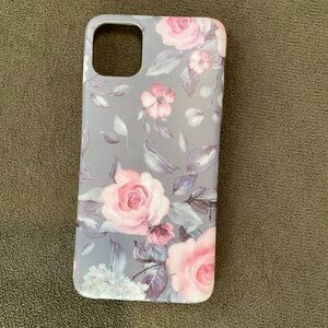 Floral Gray and Pink Phone Case